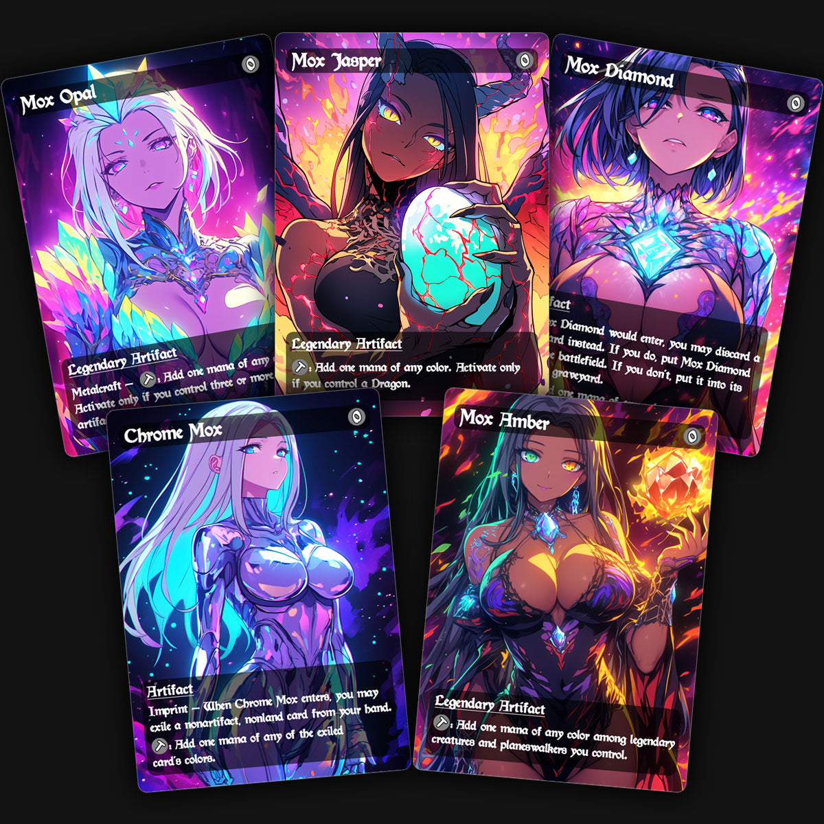 18 Waifu Mana Rocks | Premium MTG Proxy Bundle