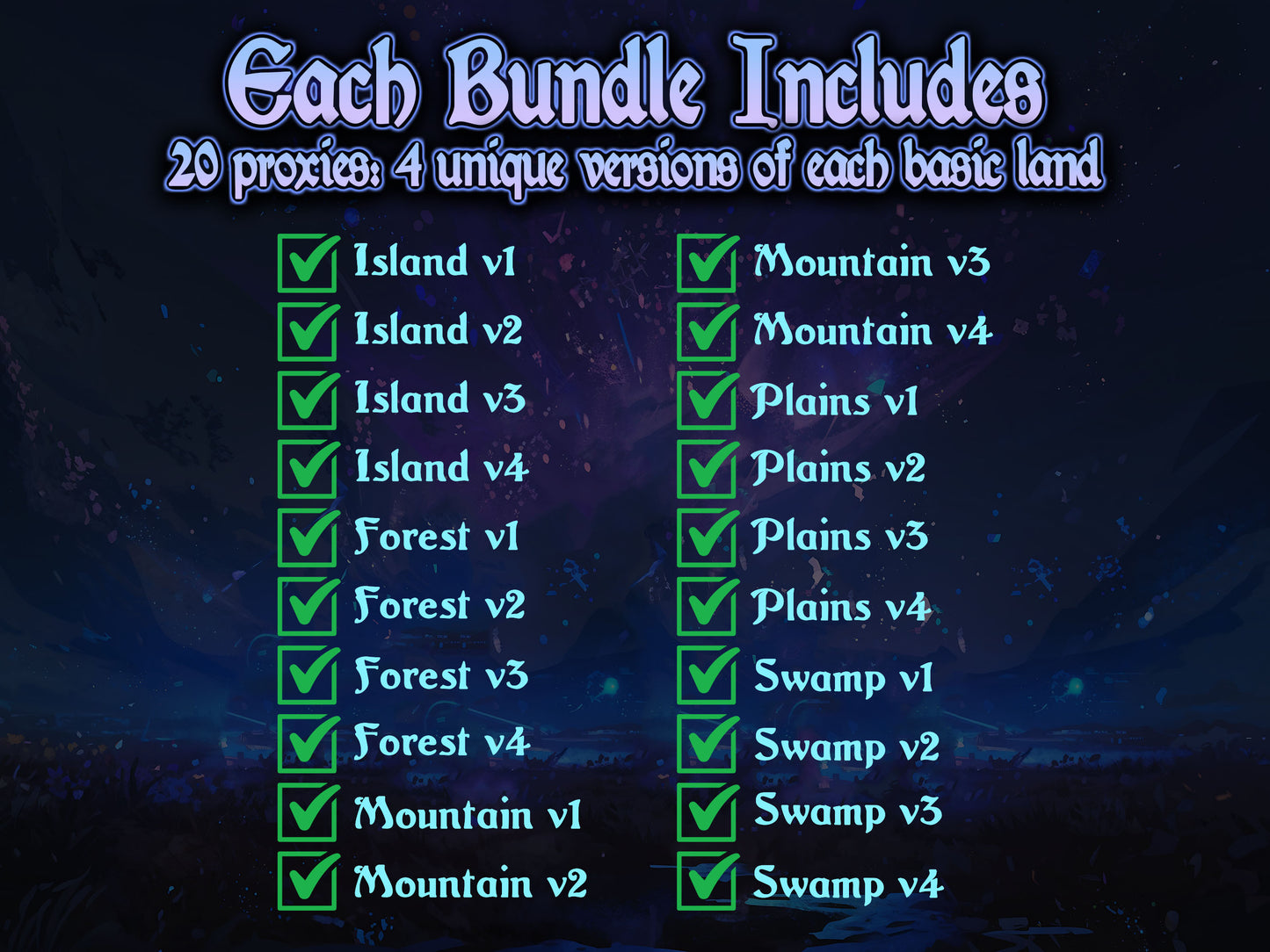 20 Anime Basic Lands | Premium MTG Proxy Bundle