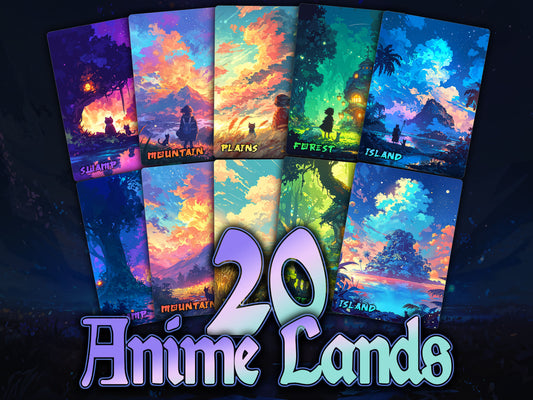 20 Anime Basic Lands | Premium MTG Proxy Bundle