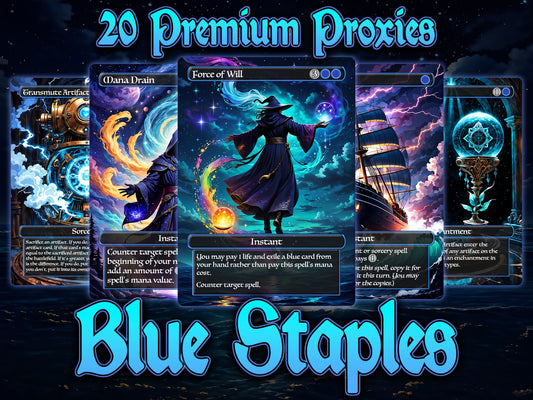 20 Blue Staples | Premium MTG Proxy Bundle