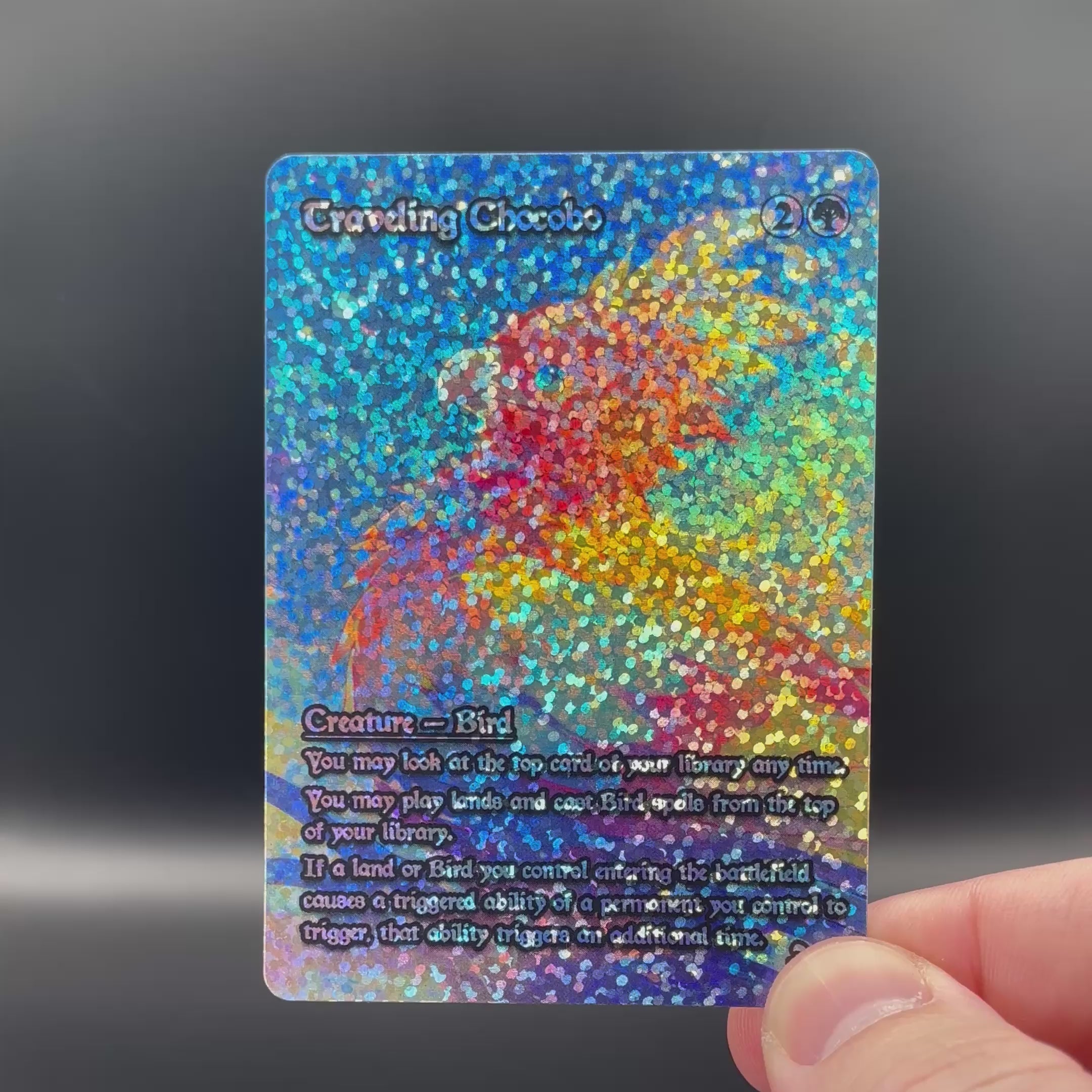 Traveling Chocobo | CONFETTI FOIL | Premium MTG Proxy – Mythic