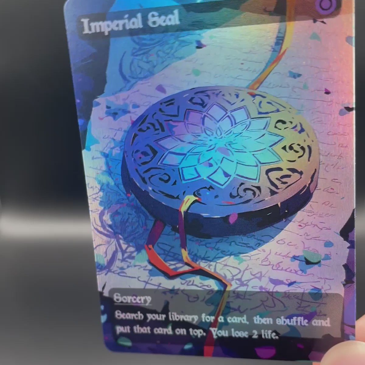 A video of an mtg proxy card of Imperial Seal